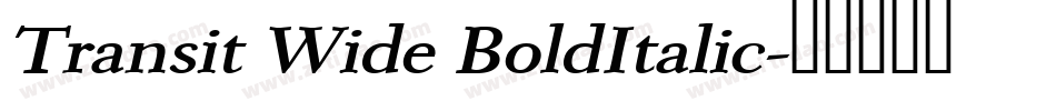 Transit Wide BoldItalic字体转换